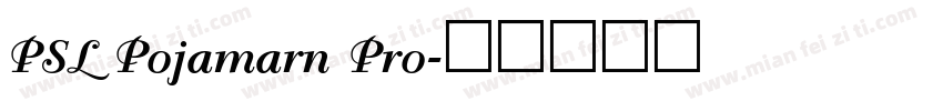 PSL Pojamarn Pro字体转换